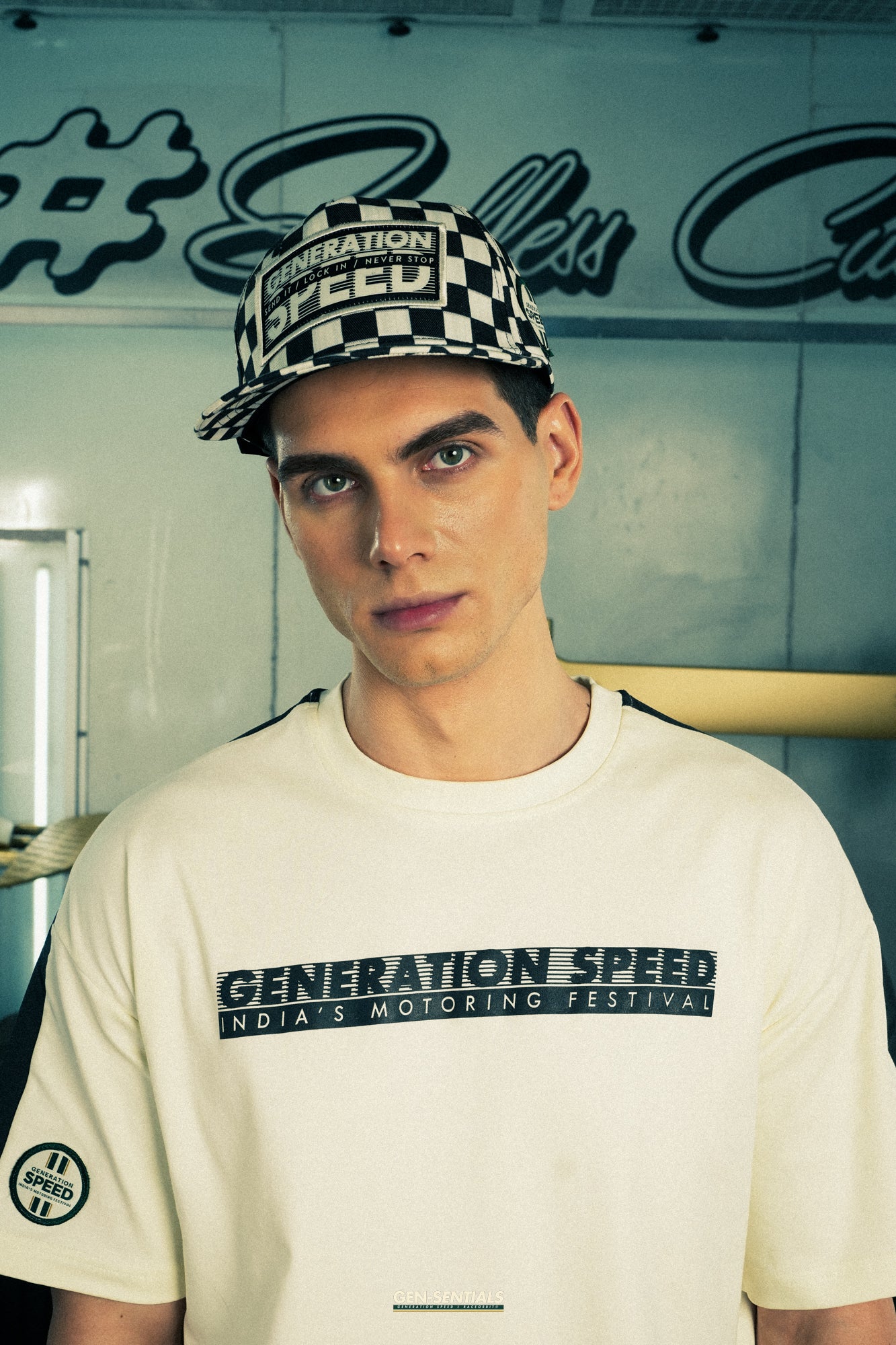 Generation Speed // Classic 5-Panel Flat Peak – Checkered Black