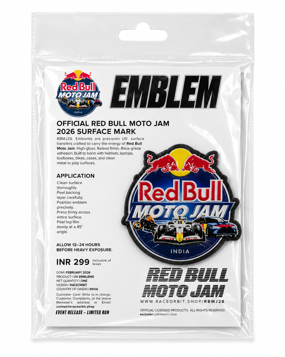 Red Bull Moto Jam 26 Emblem Surface Mark