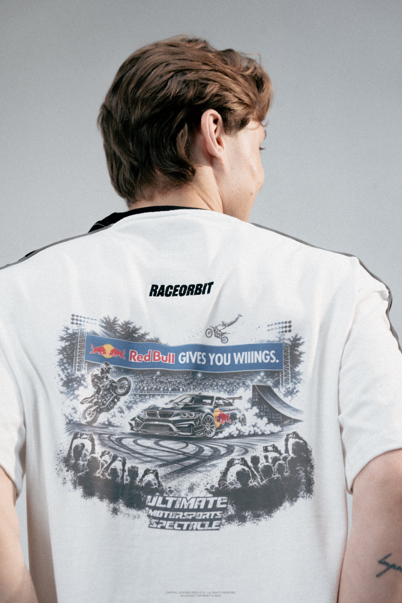 Red Bull Moto Jam 26 White Cut & Sew Tee