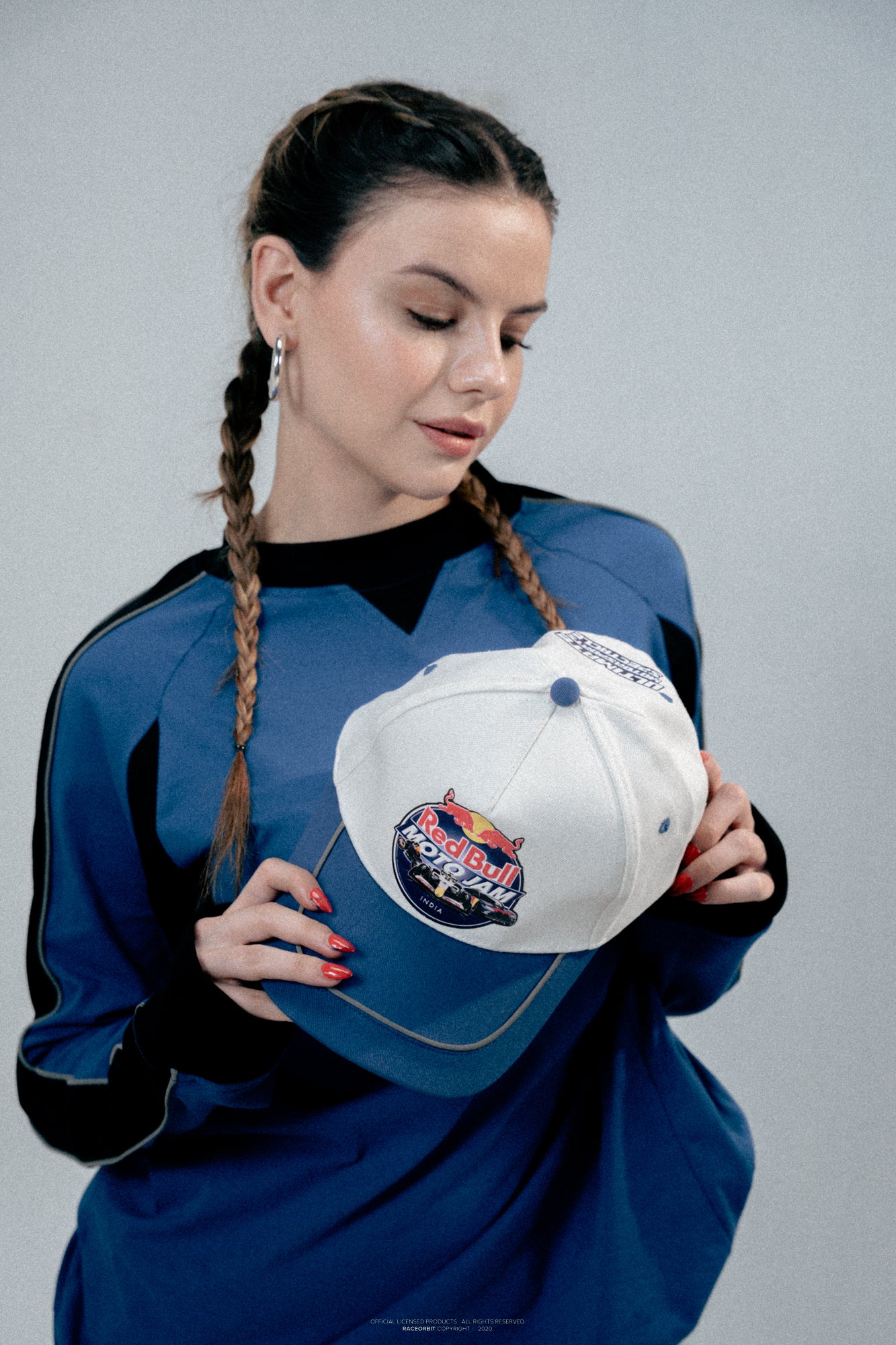 Red Bull Moto Jam 26 White & Blue DuoTone Cap