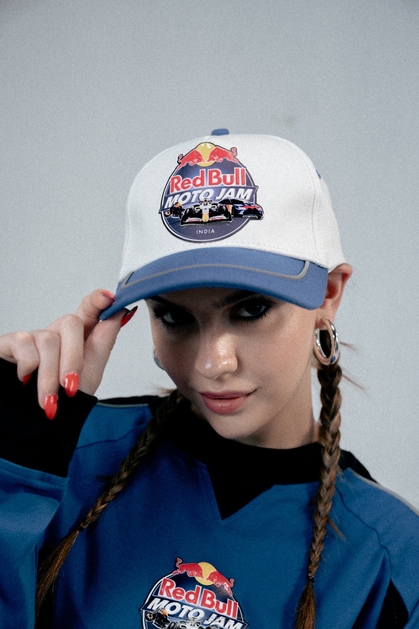 Red Bull Moto Jam 26 White & Blue DuoTone Cap