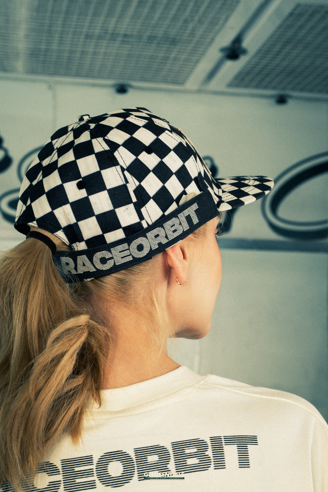Generation Speed // Classic 5-Panel Flat Peak – Checkered Black