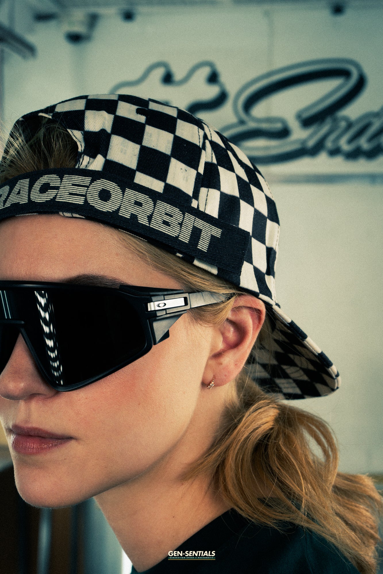 Generation Speed // Classic 5-Panel Flat Peak – Checkered Black