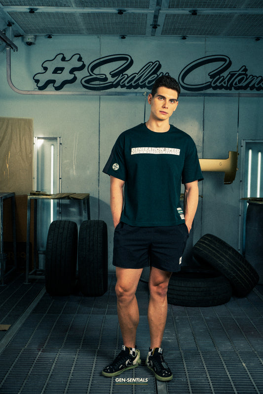 Generation Speed // Men’s Tech Tee – Performance Fit (B.Green & Off-White)