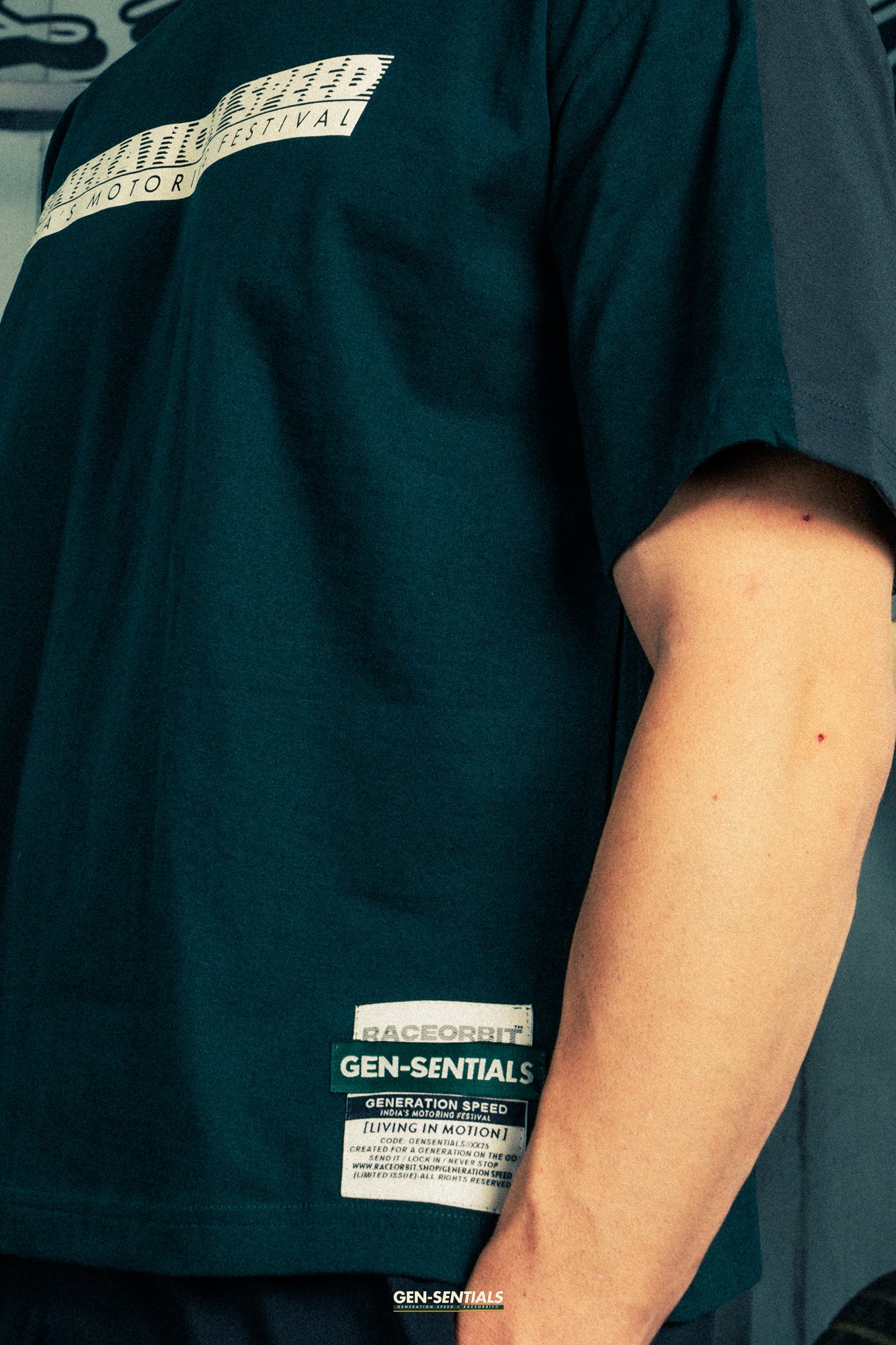 Generation Speed // Men’s Tech Tee – Performance Fit (B.Green & Off-White)