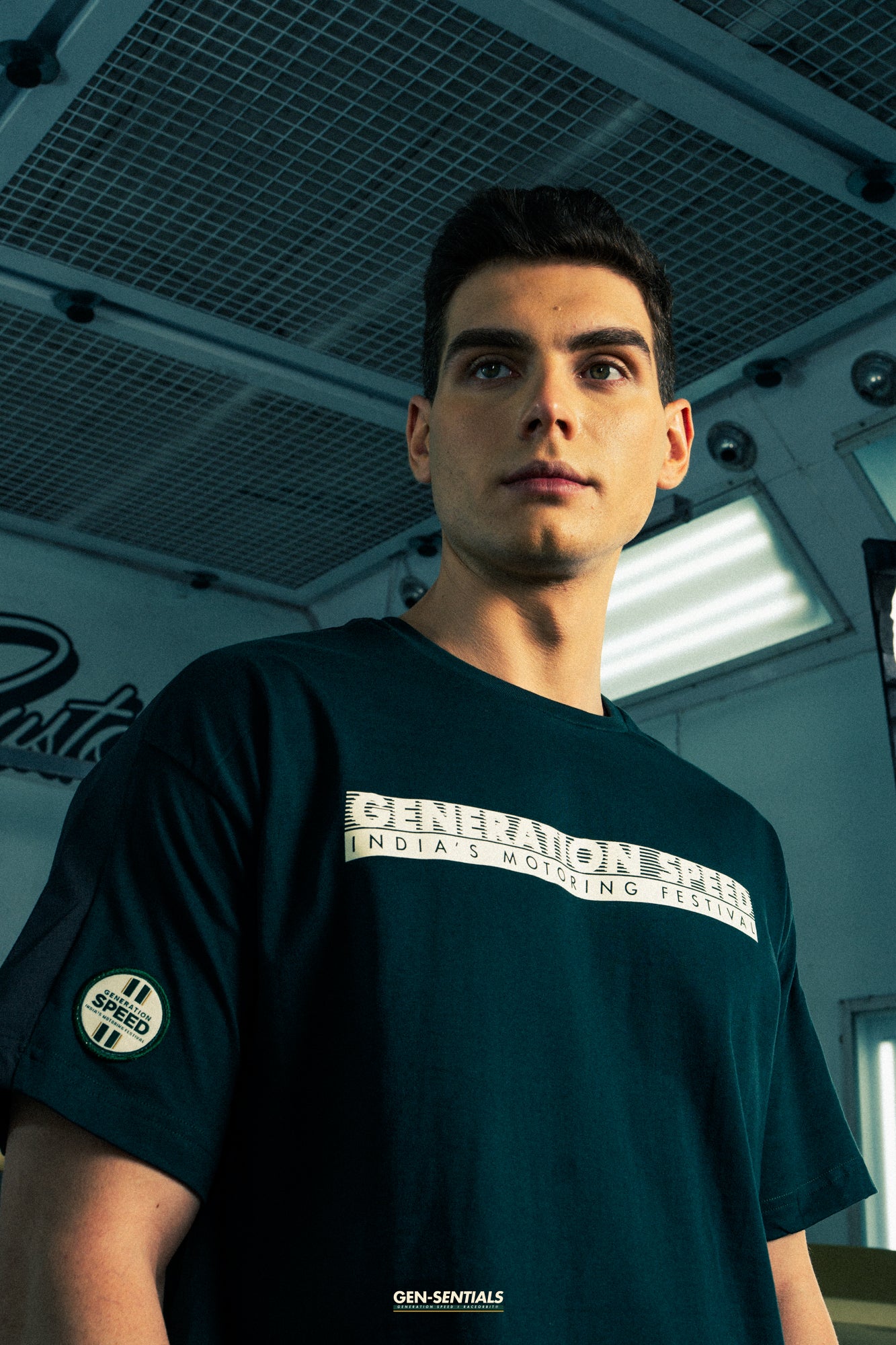 Generation Speed // Men’s Tech Tee – Performance Fit (B.Green & Off-White)