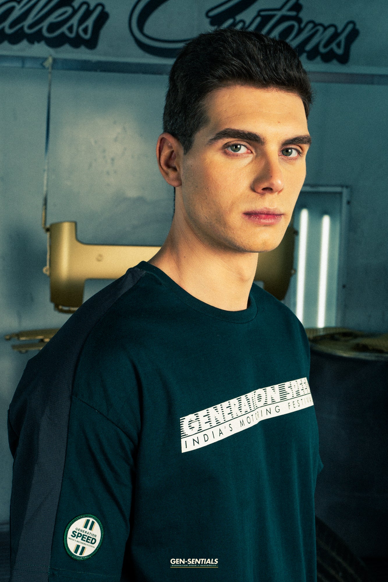 Generation Speed // Men’s Tech Tee – Performance Fit (B.Green & Off-White)