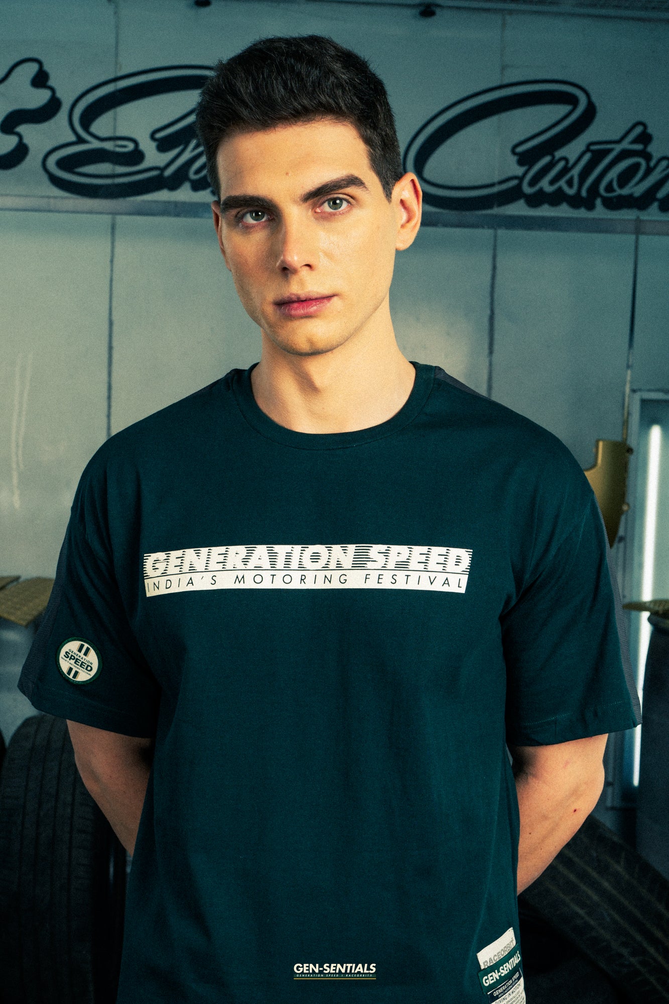 Generation Speed // Men’s Tech Tee – Performance Fit (B.Green & Off-White)