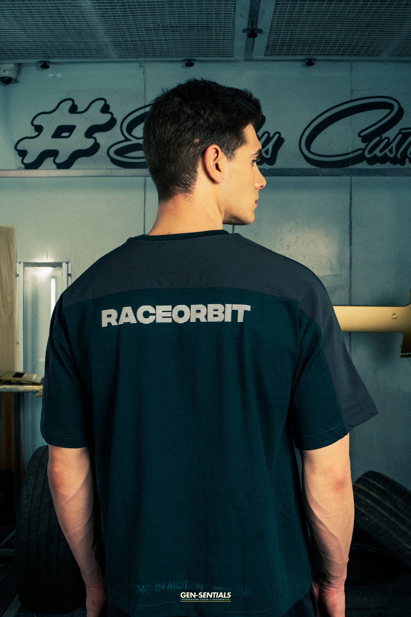 Generation Speed // Men’s Tech Tee – Performance Fit (B.Green & Off-White)
