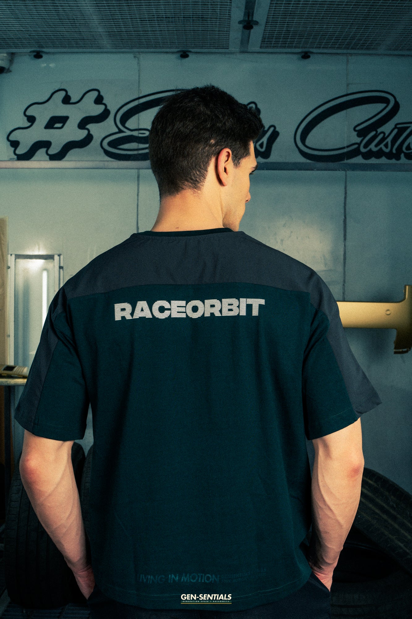 Generation Speed // Men’s Tech Tee – Performance Fit (B.Green & Off-White)