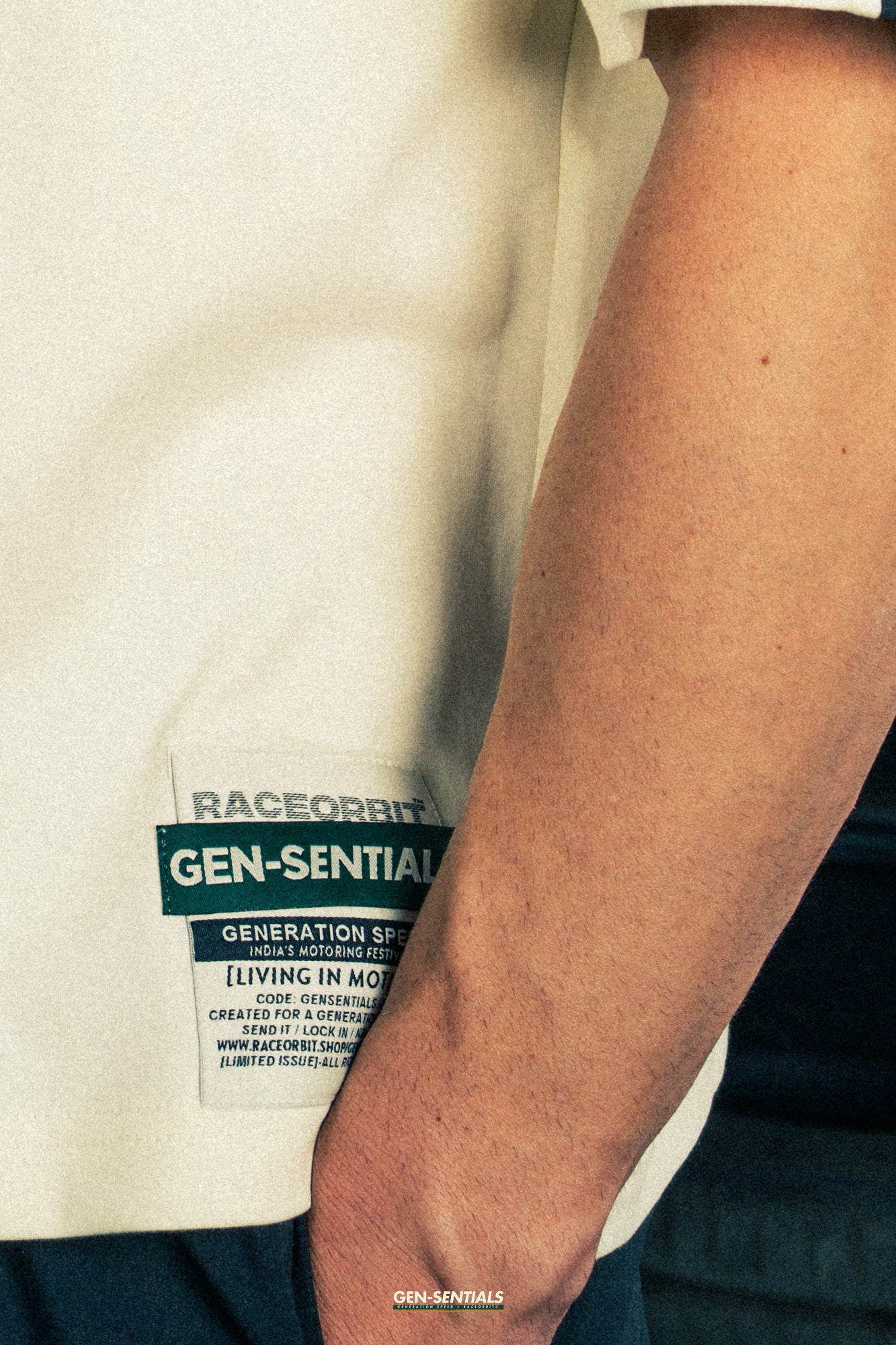 Generation Speed // Men’s Tech Tee – Performance Fit (B.Green & Off-White)