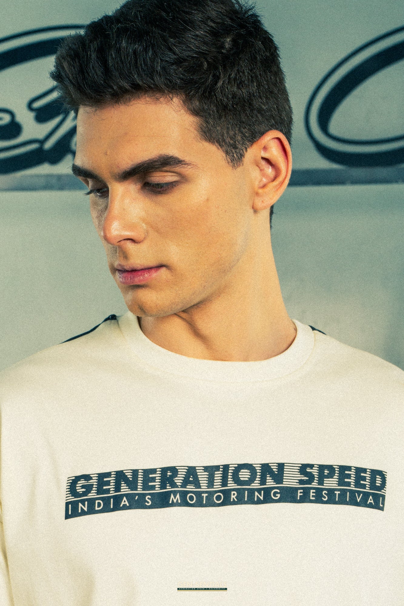 Generation Speed // Men’s Tech Tee – Performance Fit (B.Green & Off-White)
