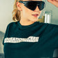 Generation Speed // Women’s Cropped Tech Tee – Boxy Fit (Green & Off-White)