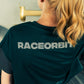 Generation Speed // Women’s Cropped Tech Tee – Boxy Fit (Green & Off-White)