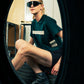 Generation Speed // Women’s Cropped Tech Tee – Boxy Fit (Green & Off-White)