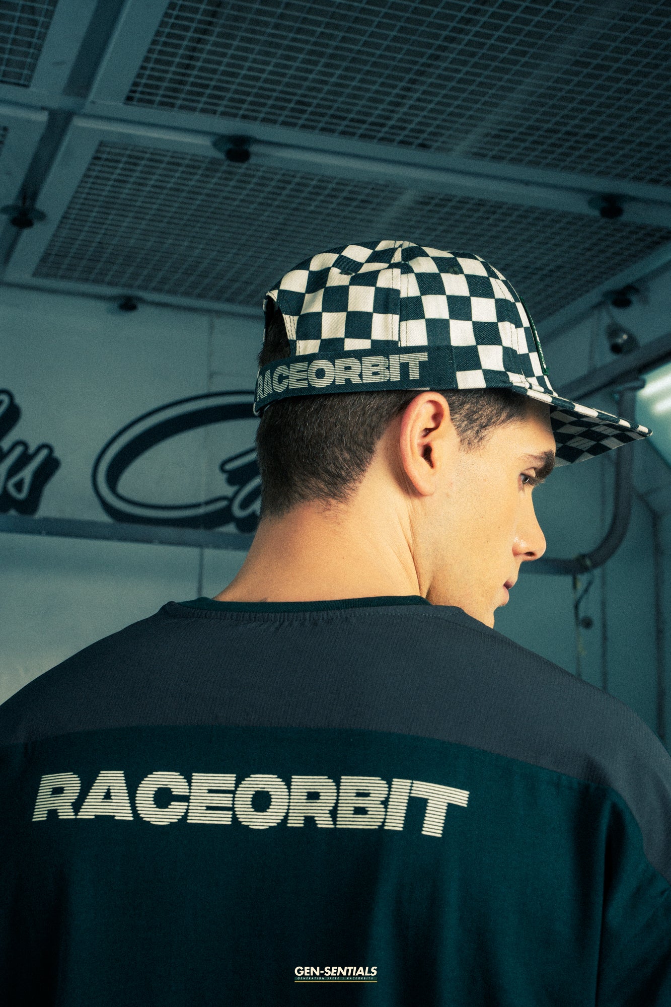 Generation Speed // Classic 5-Panel Flat Peak – Checkered Green