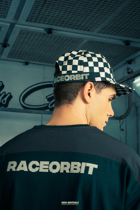 Generation Speed // Classic 5-Panel Flat Peak – Checkered Green