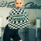 Generation Speed // Classic 5-Panel Flat Peak – Checkered Green