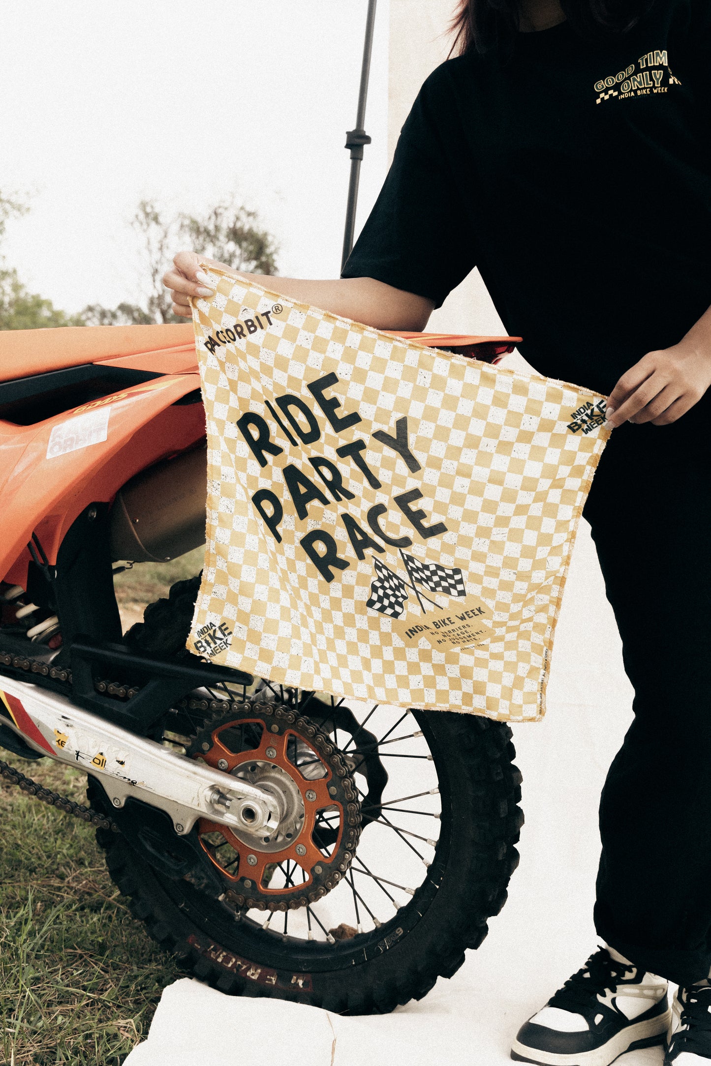 GoodTimes Only Ride Party Race Bandana Yellow