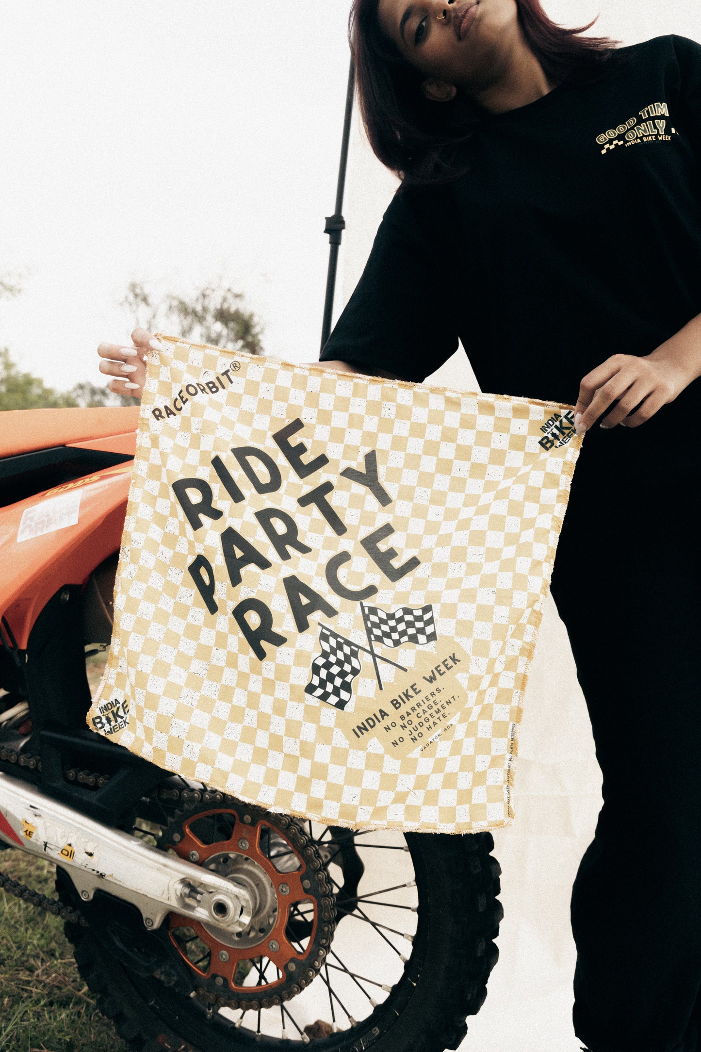 GoodTimes Only Ride Party Race Bandana Yellow