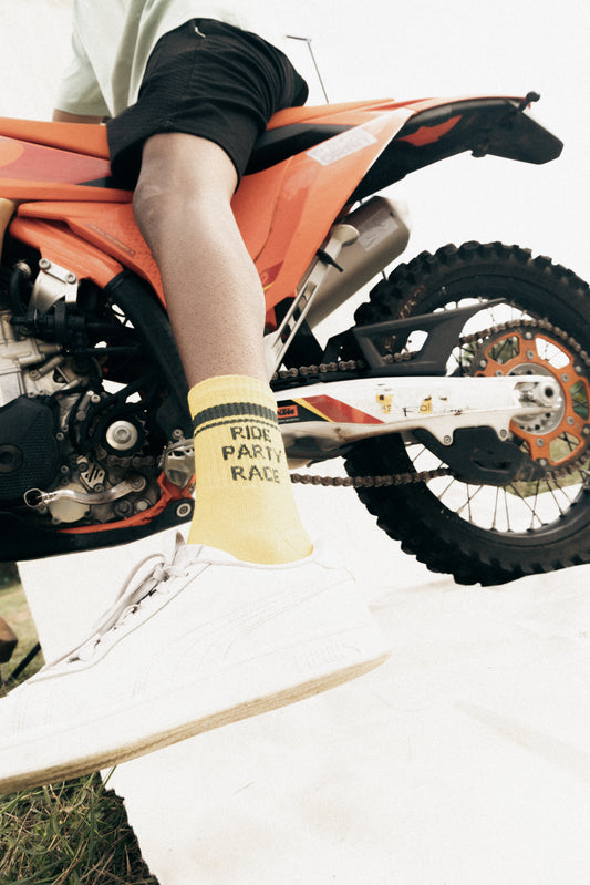 GoodTimes Only Bamboo Socks - Yellow - Ride Party RACE