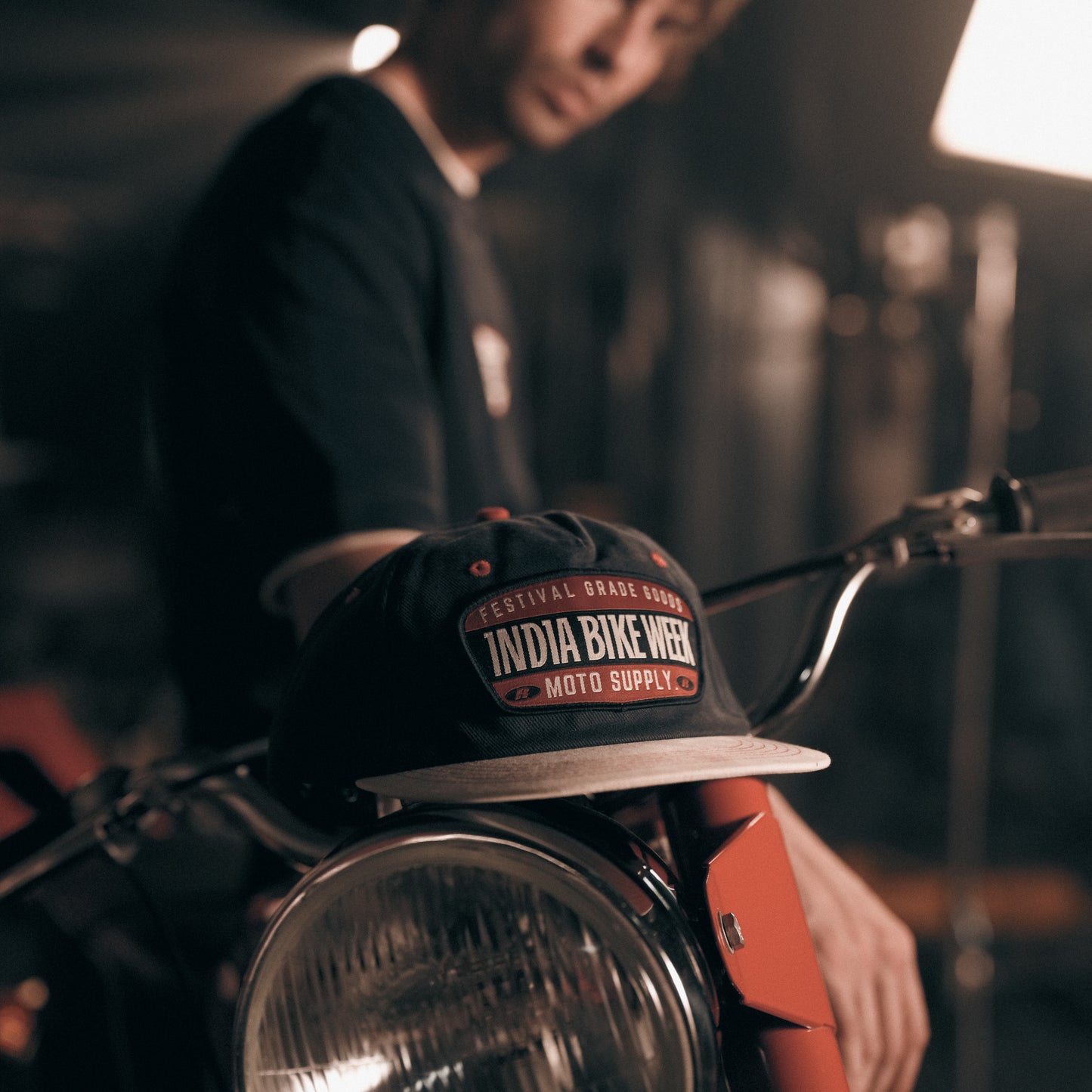 IBW Moto Supply Cap — Red/ DarkBlue Festival Grade Goods