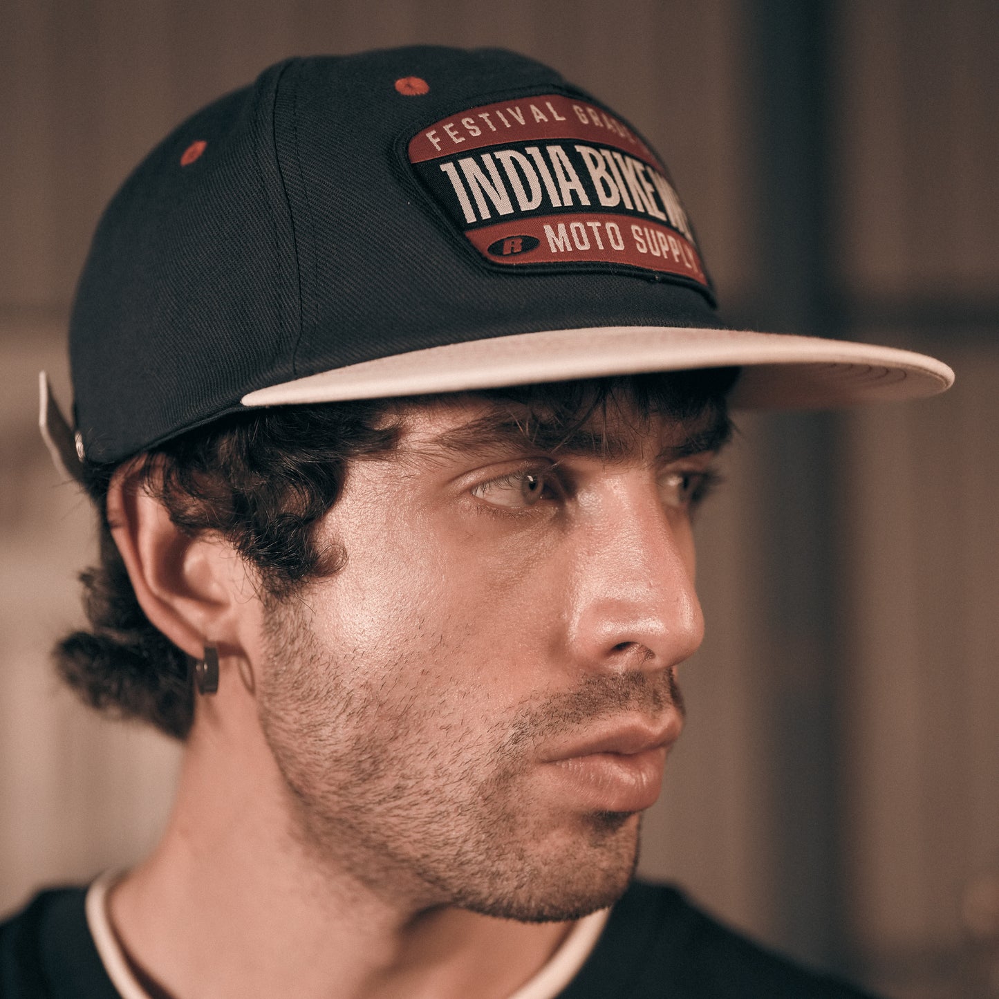 IBW Moto Supply Cap — Red/ DarkBlue Festival Grade Goods