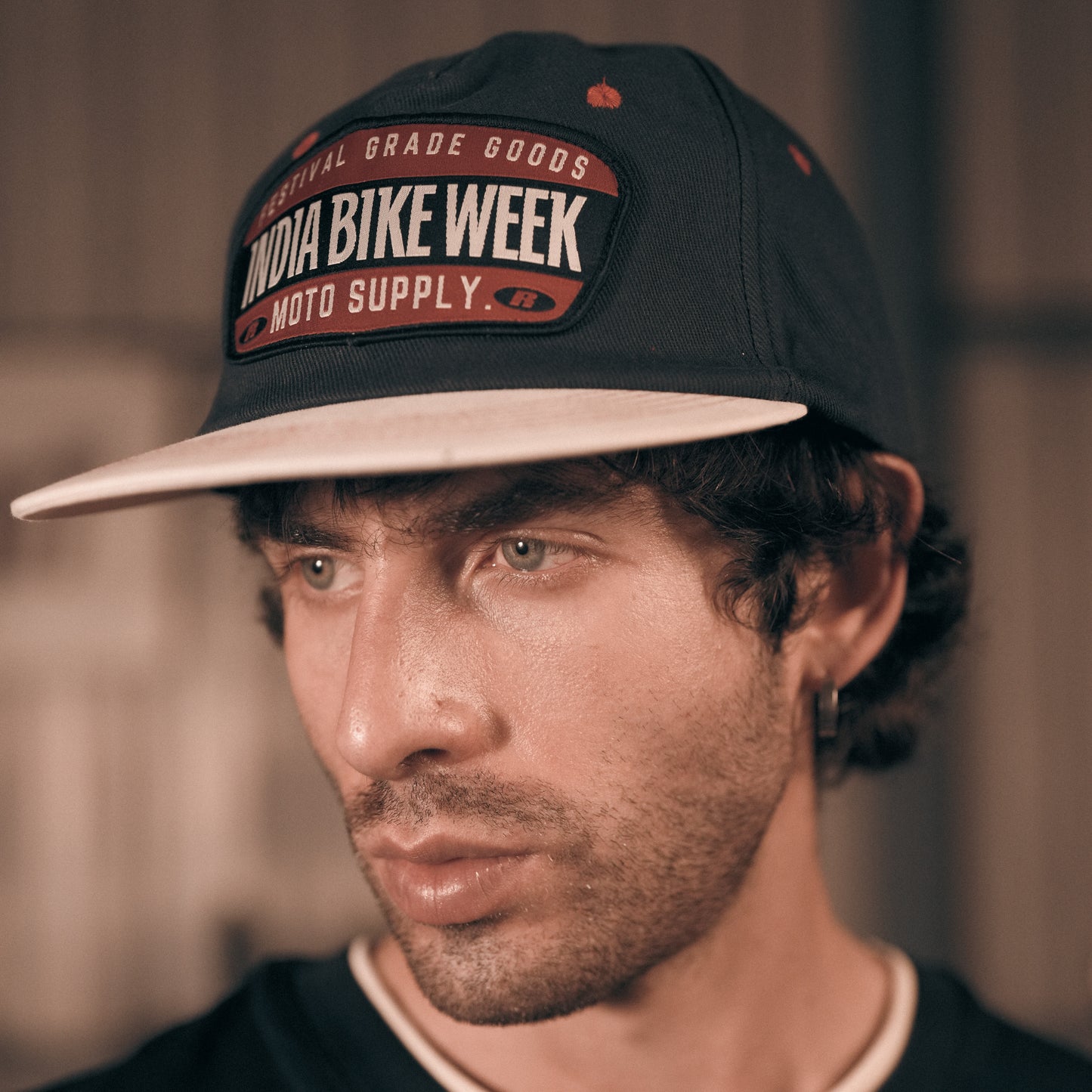 IBW Moto Supply Cap — Red/ DarkBlue Festival Grade Goods