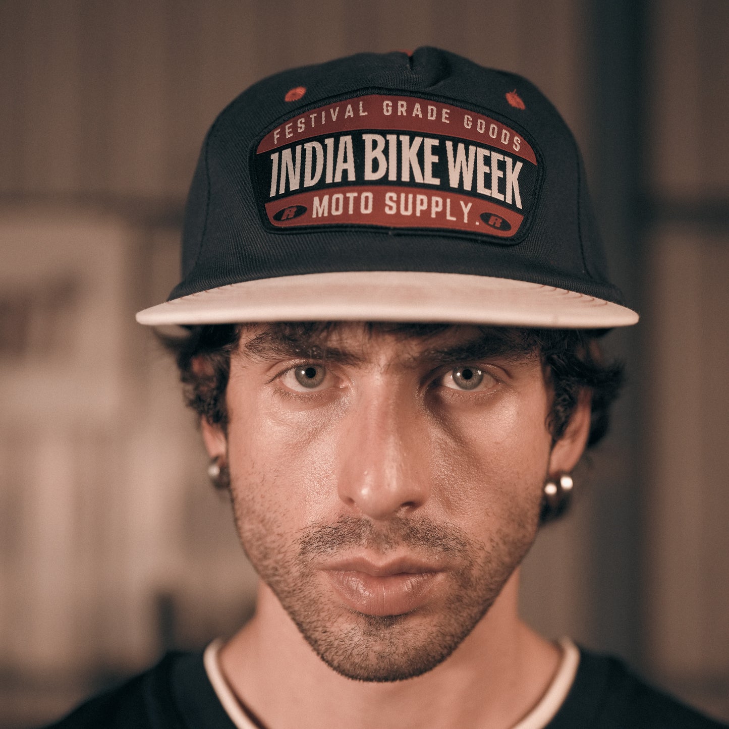 IBW Moto Supply Cap — Red/ DarkBlue Festival Grade Goods